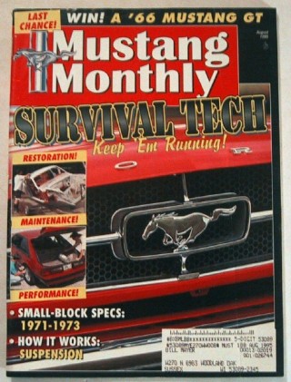 MUSTANG MONTHLY 1995 AUG - BURN-OUTS, SUSPENSION